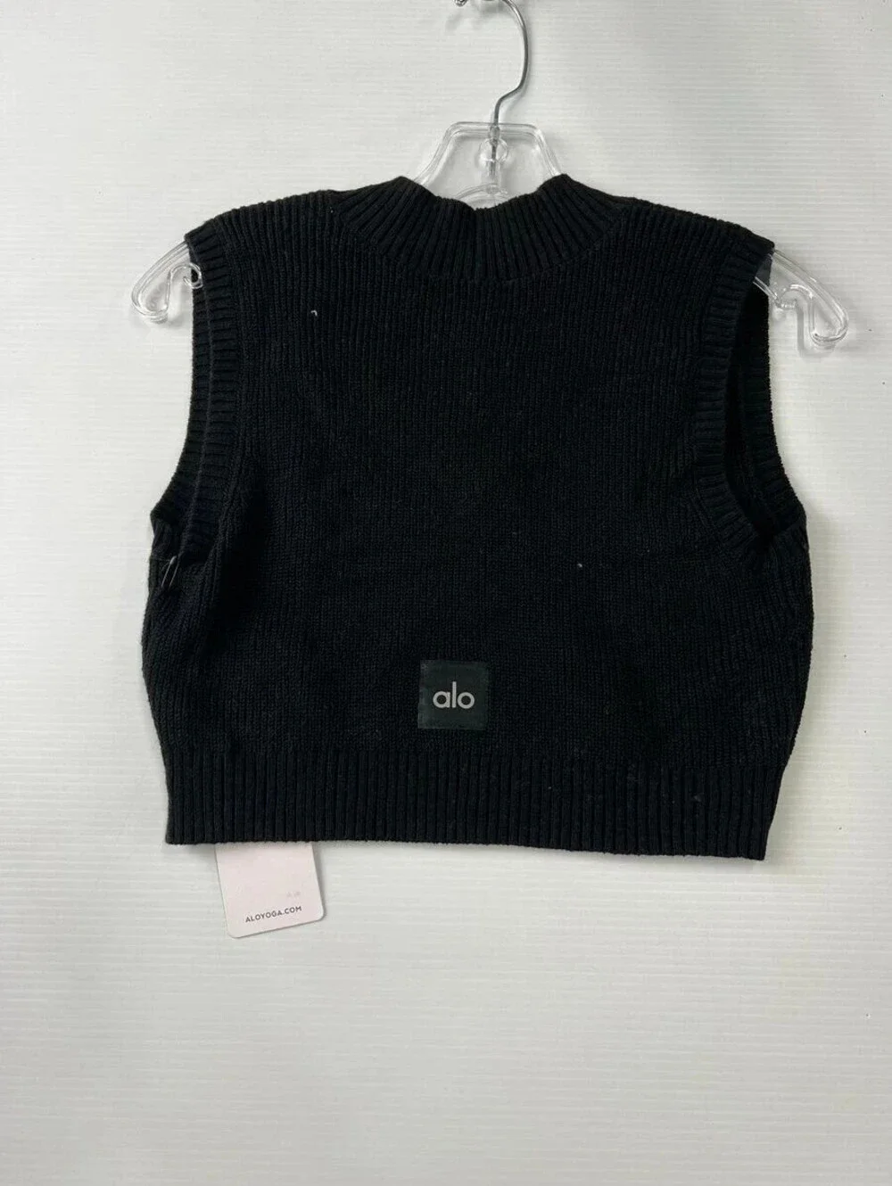ALO YOGA Supernatural Sweater Tank Top Women's Size S Black W2787R NWT $138